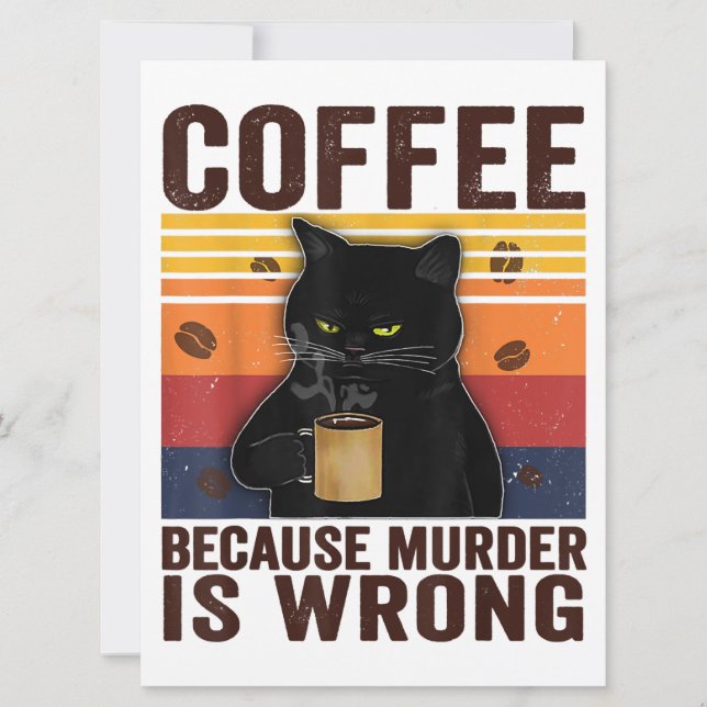 Carte Café Parce Que Le Meurtre Est Une Faute Essentiel  (Devant)