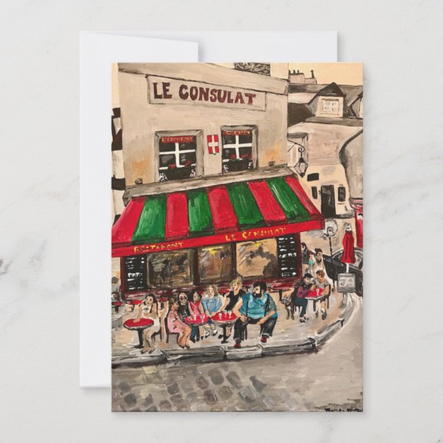 Carte "Café rue Norvins, Montmartre" Paris (Devant)