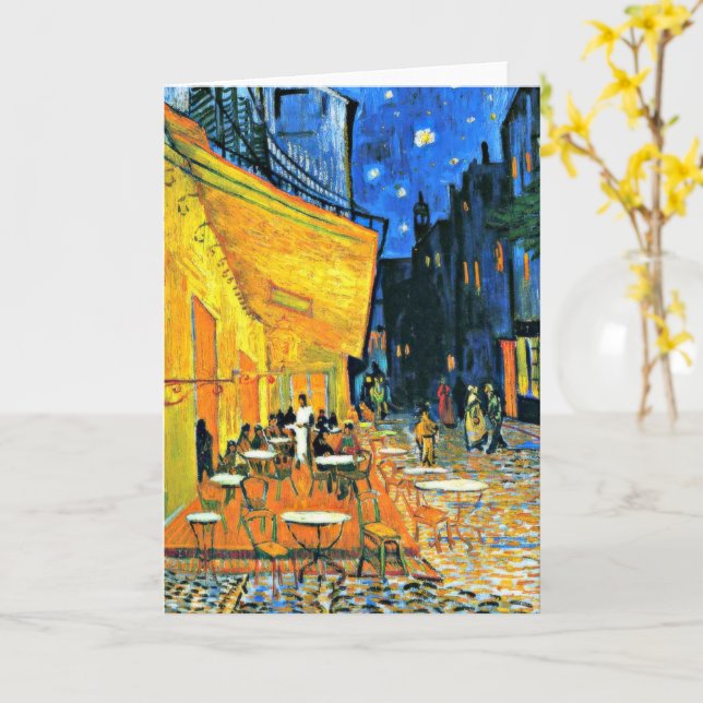 Carte Cafe Terrace by Vincent van Gogh, (Fleur jaune)