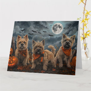 Carte Cairn Terrier Halloween Éffrayant