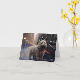Carte Cairn Terrier période de fêtes de Noël