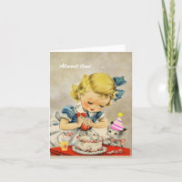 Cake Cat Young Girl Combine pour un joyeux anniver