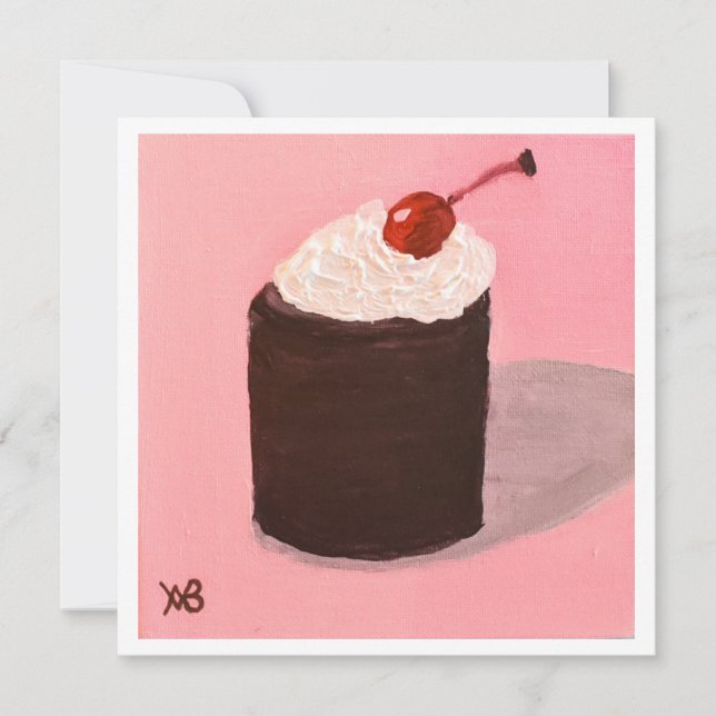 Carte  Cake with Cherry on Top (Devant)
