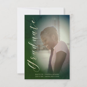 Carte Calcul de script photo pour diplômé en transparenc