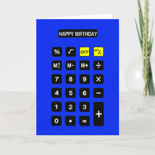 Carte Calculateur d'anniversaire bleu