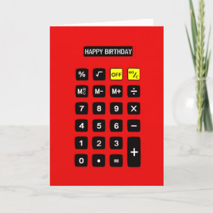 Carte Calculateur d'anniversaire rouge
