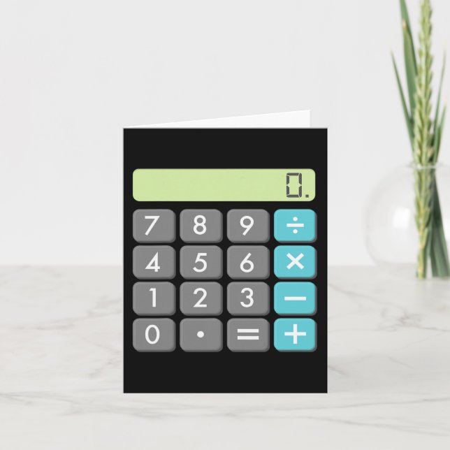 Carte Calculatrice Costume Halloween Math Geek Cool effr (Devant)