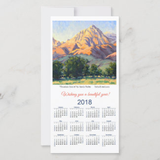 Carte Calendrier 2018 Mountain Sonnet par Sandy Fa