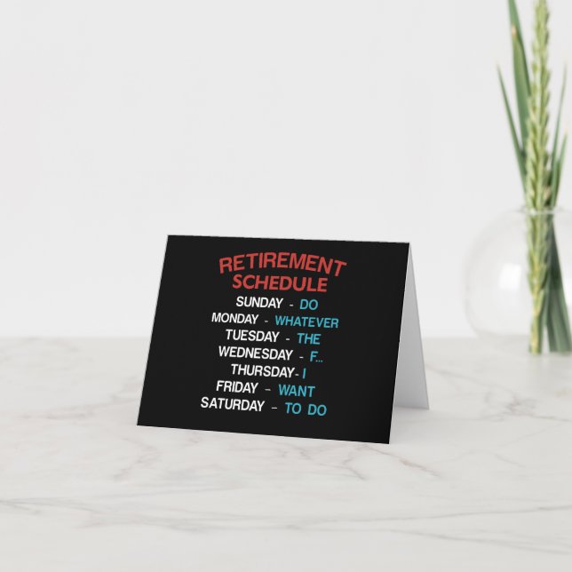 Carte Calendrier de la retraite Bureau Humor Coworker (Devant)