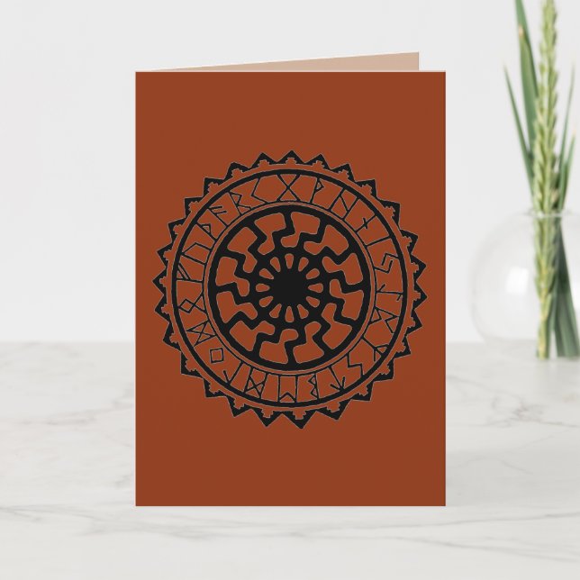 Carte Calendrier de la rune solaire celtique Viking (Devant)