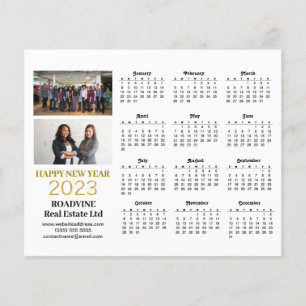 Carte Calendrier de script moderne du budget 2023 