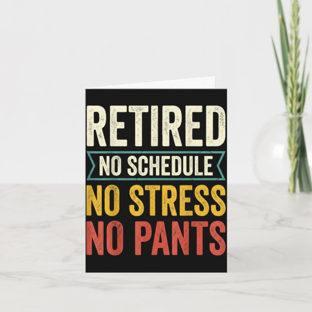 Carte Calendrier retraité stress détente humour retraite (Devant)