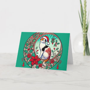 Carte Calico Cat Christmas