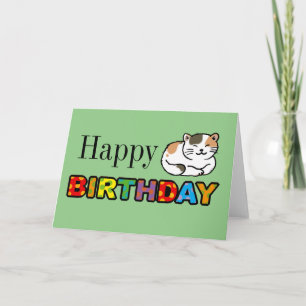 Carte calico chat heureux
