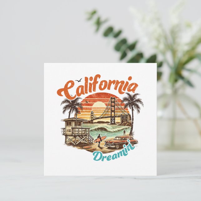 Carte California Dreamin’ - pont côtier, plage (Debout devant)