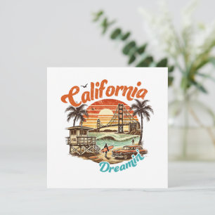 Carte California Dreamin’ - pont côtier, plage