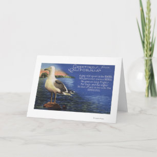 Carte CaliforniaGreetings de, poème de mouette