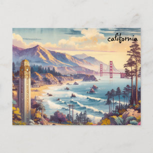 carte californienne masse carte postale