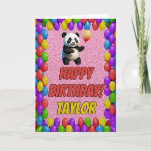 Carte Câlin Ourson Panda Joyeux Anniversaire