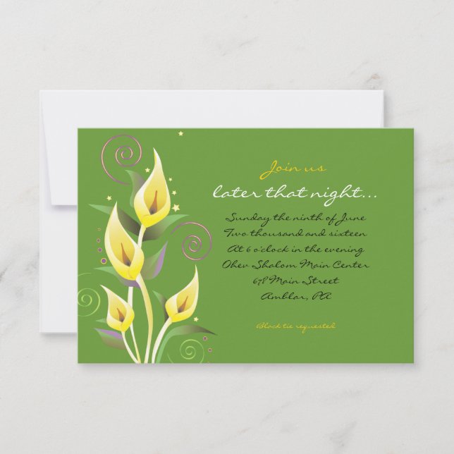 Carte Calla Lily Flower Party (Devant)