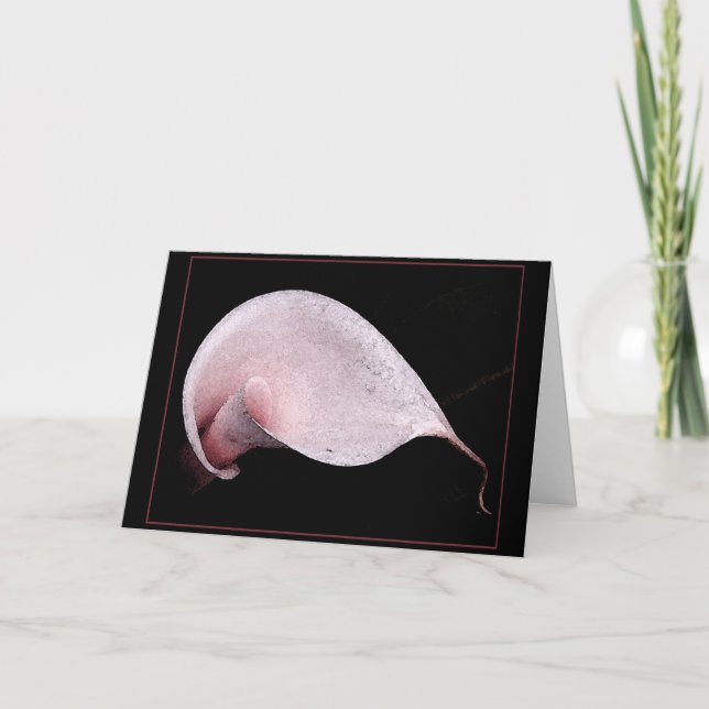 CARTE CALLA ROSE NOTECARD/BLANK (Devant)