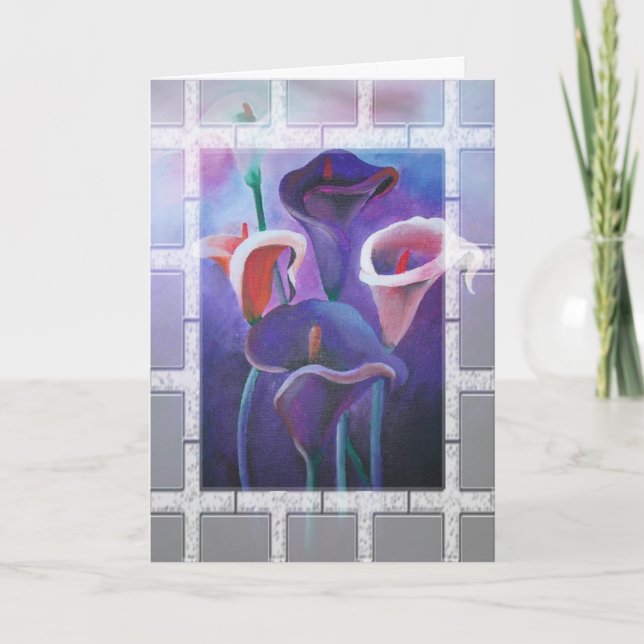 Carte Callas Violet Lilac Et Violet Art (Devant)