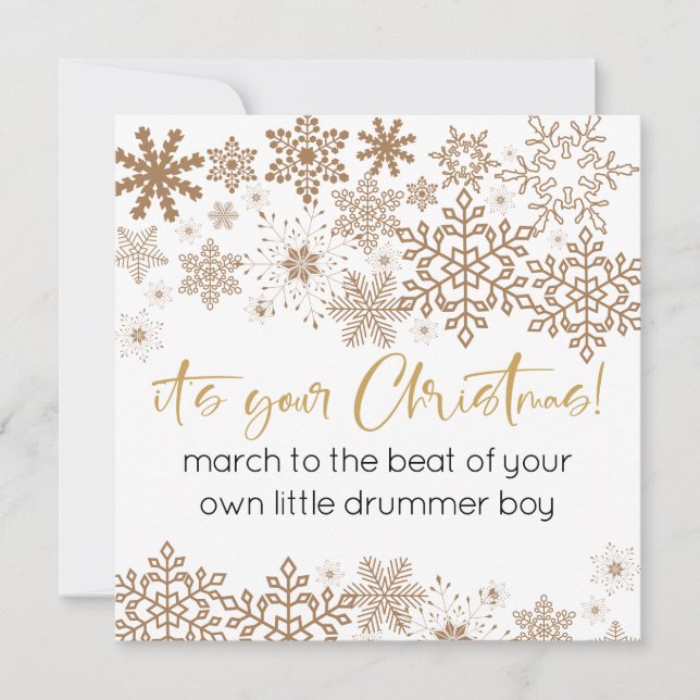 Carte Calligraphie et SVG Snowflakes C'est votre Noël (Devant)