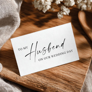 Carte Calligraphie moderne à mon mari pour notre mariage