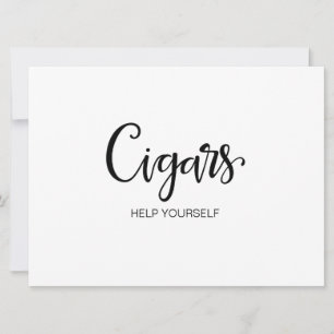 Carte Calligraphie simple   Panneau Mariage "Cigars"