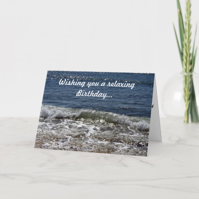 Carte Calming Waves Birthday Card (Devant)