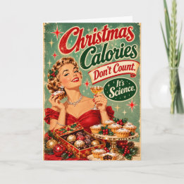 Carte Calories de Noël ne comptent pas – Drôle Vintage