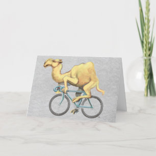 Carte Camel Riding a Bicycle
