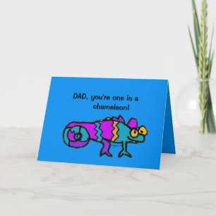 Carte Caméléon de la Fête des Pères