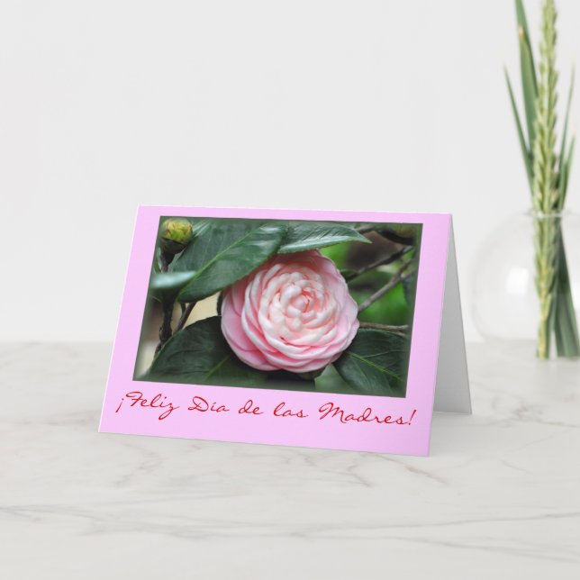 Carte "Camélia du jour de mère " (Devant)