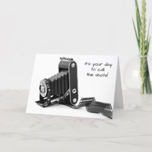 Carte Caméra Bellows Avec Film Anniversaire
