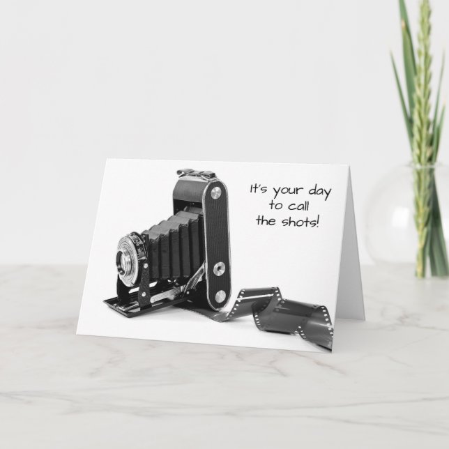 Carte Caméra Bellows Avec Film Anniversaire (Devant)