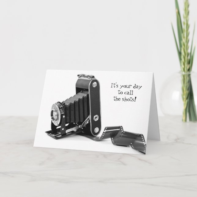 Carte Caméra Bellows Avec Film Anniversaire (Devant)