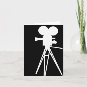 Carte Caméra de cinéma rétro Silhouette