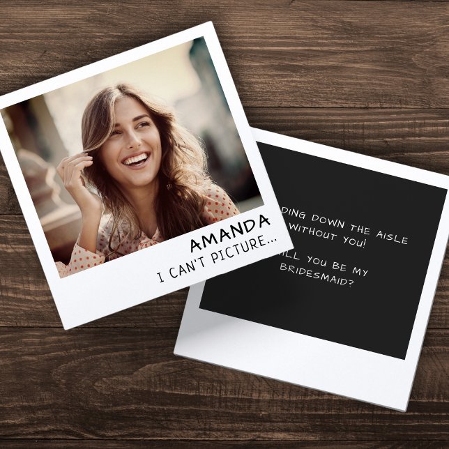Carte Caméra instantanée Photo Retro Bridesmaid Proposit (Instant Camera Photo Retro Bridesmaid Proposal
)