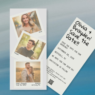 Carte Caméra instantanée Retro 3 Photo QR Enregistrer la