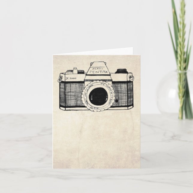 Carte Caméra vintage (Devant)