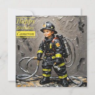 Carte CAMERON ~ Joyeux Anniversaire ~ Fireman ~