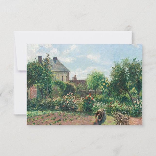 Carte Camille Pissarro Le jardin de l'artiste à Eragny (Devant)