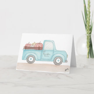 Carte Camion Citrouille Automne