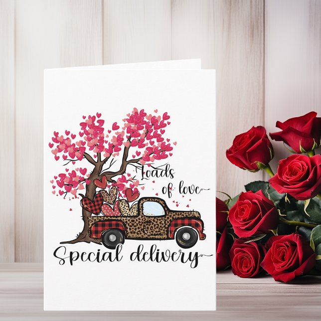 Carte Camion coeur chargé d'amour Saint-Valentin (Créateur téléchargé)
