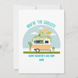 Carte Camion de crème glacée Classe verte Valentine