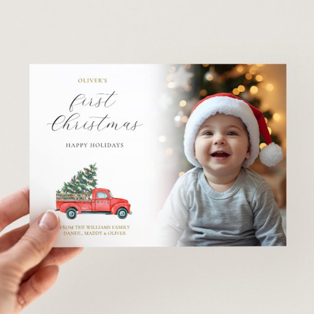 Carte Camion de la ferme de Noël pour bébé Arbre de Noël (Créateur téléchargé)