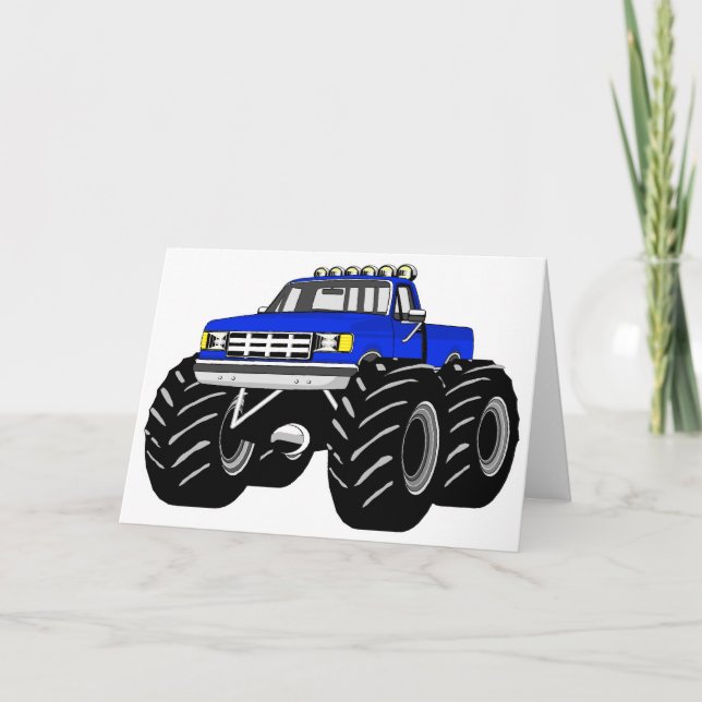 CARTE CAMION DE MONSTRE BLEU (Devant)