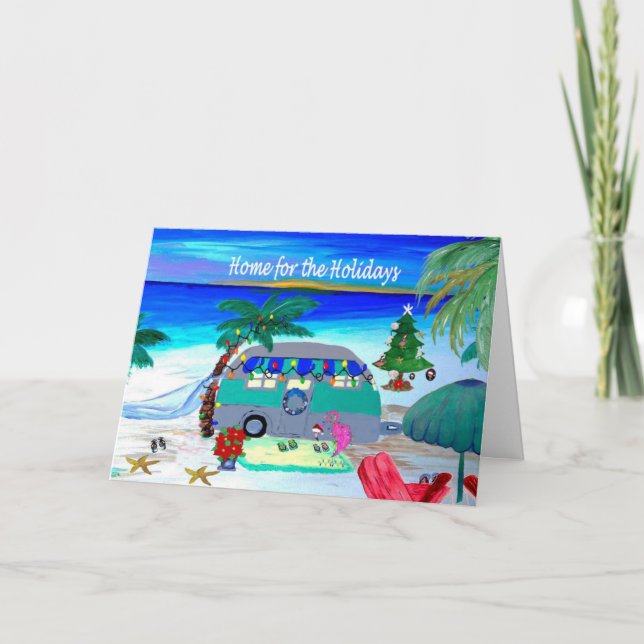 Carte camion de Noël Holiday  (Devant)