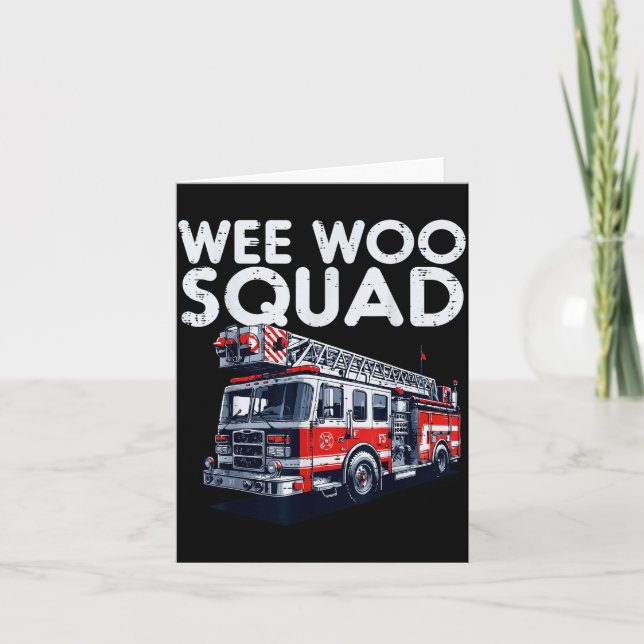 Carte Camion de pompier Wee Woo Squad Pompier Hommes Gar (Devant)